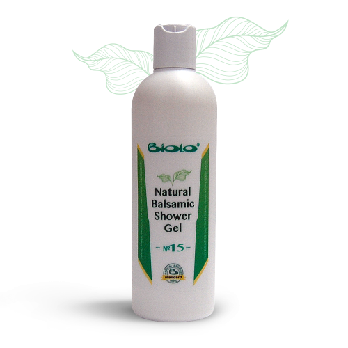 Natural balsamic shower gel – № 15 – with argan oil, coconut oil and rose water – 330 ml.