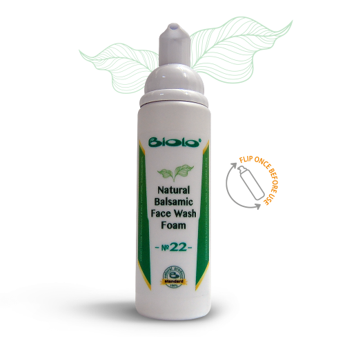 Natural balsamic face wash foam – № 22 – with camel milk, cocoa butter and cinnamon oil – 100 ml.